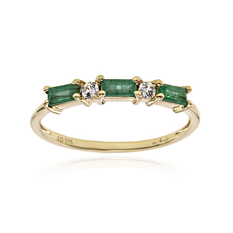 Gouden ring met Zambia-smaragdstenen (de Melo Gold)