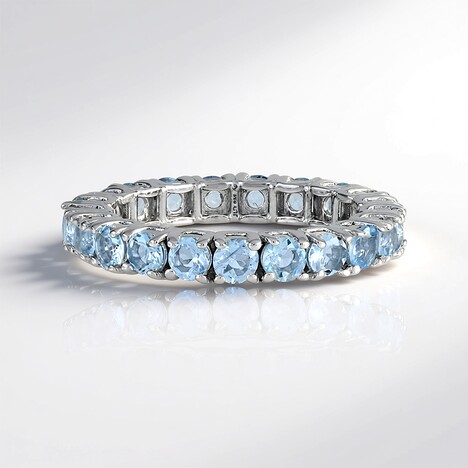 Anello in argento con Acquamarina Brasiliana