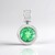 Ciondolo in argento con Quarzo Verde Smeraldo