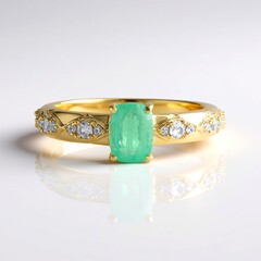 Anello in argento con Smeraldo Russo (Adela Silber)