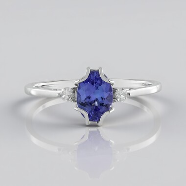 Anello in platino con Tanzanite AAA
