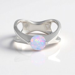 Anello in argento con Opale di Welo (de Melo Essence)