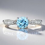 Blauer Apatit-Goldring (CIRARI)