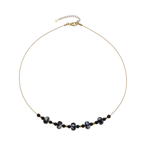 Edelstein-Silberhalskette