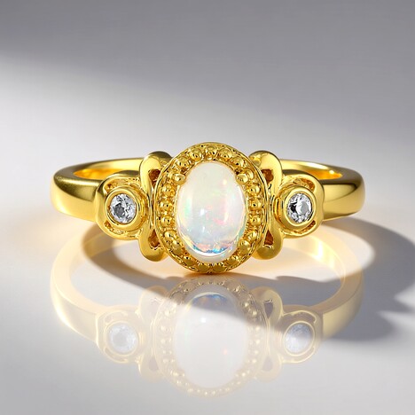 Anello in argento con Opale di Welo