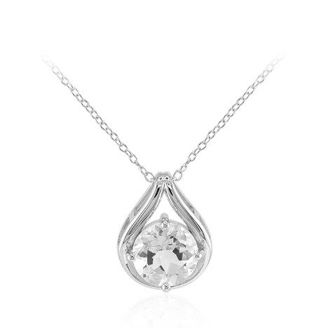 Collier en argent et Topaze blanche