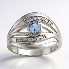 Anello in argento con Tanzanite Lilla Non Riscaldata