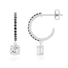 Weißer Topas-Silberohrringe