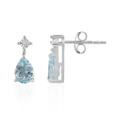 Sky Blue Topaz Silver Earrings