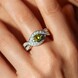 Cuprian Tourmaline Silver Ring