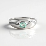 Anello in argento con Smeraldo Color Paraiba (SAELOCANA)
