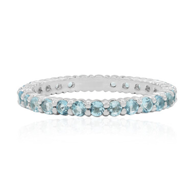 Anello in argento con Topazio Blu Svizzero (MONOSONO COLLECTION)
