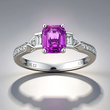 Anello in oro con Zaffiro Rosa (CIRARI)