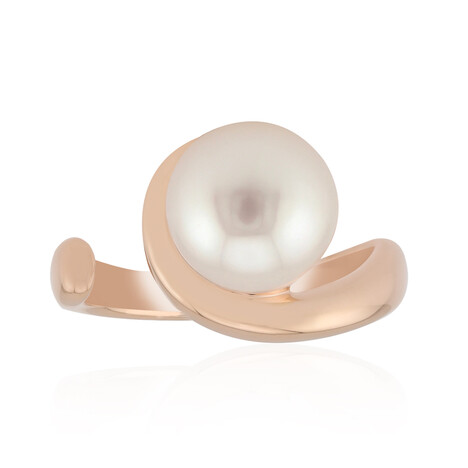 Zilveren ring met een Witte zoetwater kweekparel (TPC)