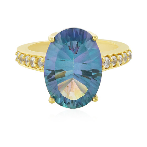 Bague en argent et Quartz océan