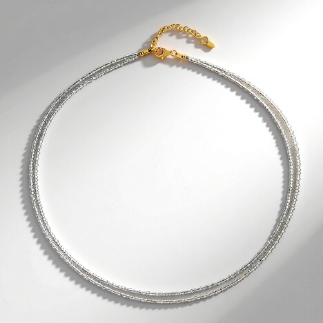 Collana in argento con Topazio Bianco