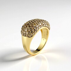 Anello in oro con Diamante Champagne I2 (de Melo Gold)
