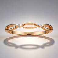 9K SI1 Argyle Rose De France Diamond Gold Ring (Annette)