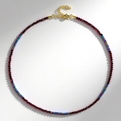 Collana in argento con Granato Mozambico