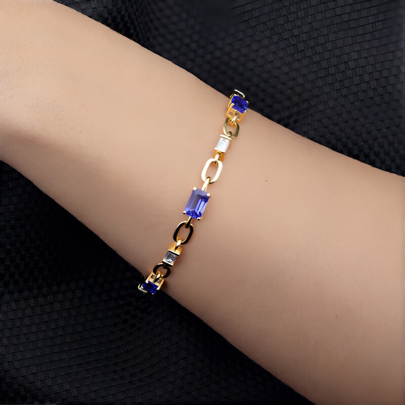 Bracciale in oro con Tanzanite AAA (CIRARI)