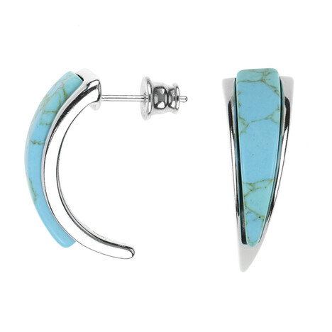 Boucles d'oreilles en argent et Turquoise (dagen)