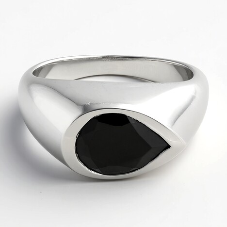 Anello in argento con Spinello Nero