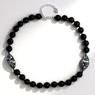 Abalone Shell Mosaic Silver Necklace (Dallas Prince Designs)