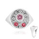 Anillo en plata con Granate de Malaya (MONOSONO COLLECTION)