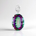 Ciondolo in argento con Quarzo Mistico