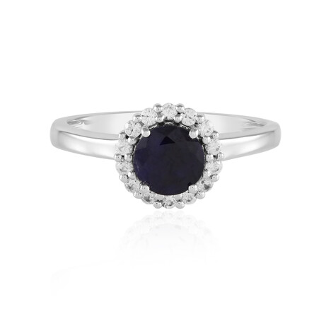 Anello in argento con Zaffiro Blu del Madagascar