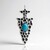 Ciondolo in argento con Turchese Kingman Mohave Blu (Jones Lee)