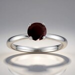 Anello in argento con Granato