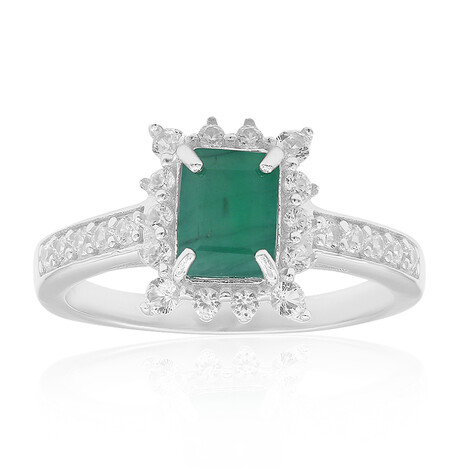 Brasilianischer Smaragd-Silberring