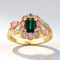 Anello in oro con Indicolite