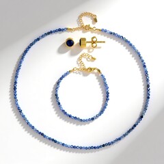 Parure in argento con Cianite del Nepal