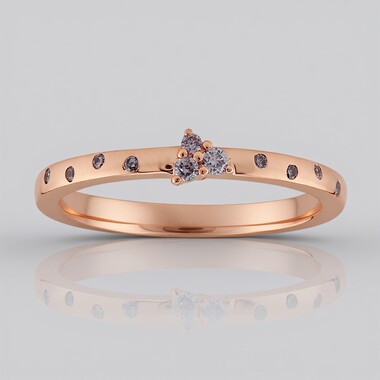 Pinkfarbener I3 Argyle-Brillant-Goldring (Mark Tremonti)
