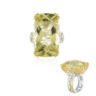 Ouro Verde-Quarz-Silberring (Gems en Vogue)