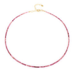 Collar en plata con Turmalina rosa de Nigeria