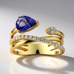 Anello in oro con Tanzanite AAA (CIRARI)