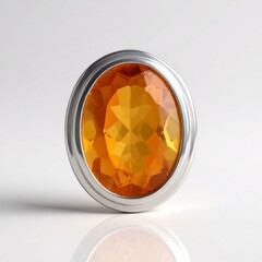 Ciondolo in argento con Quarzo Arancione