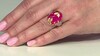 Anillo en plata con Calcedonia frambuesa (Dallas Prince Designs)