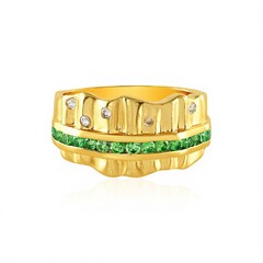 Anillo en plata con Tsavorita de Tanzania (de Melo Essence)