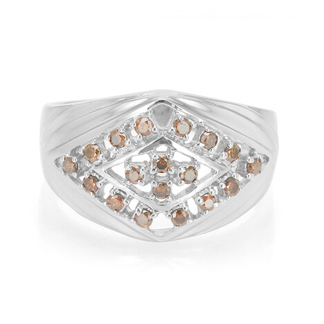 Fancy Diamond Silver Ring