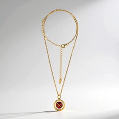 Collana in argento con Ambra Baltica color Ciliegia