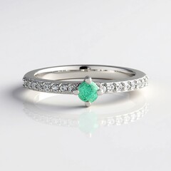 Anello in argento con Smeraldo Colombiano