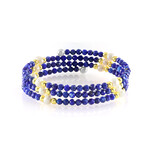 Bracciale in acciaio con Ematite Dorata (Riya)