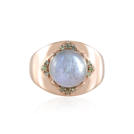 Bague en argent et Labradorite verte de Maniry (KM by Juwelo)