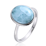 Bague en argent et Larimar
