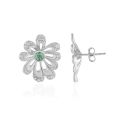 Boucles d'oreilles en argent et Emeraude de Russie (de Melo Essence)