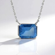Collier en argent et Fluorite à couleur changeante